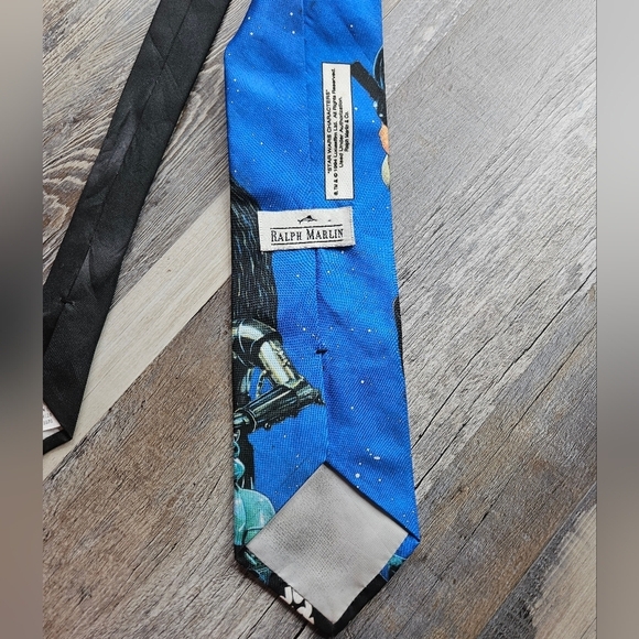 Star Wars Ralph Marlin Tie Vintage 1994 A New Hope Blue - Picture 3 of 7